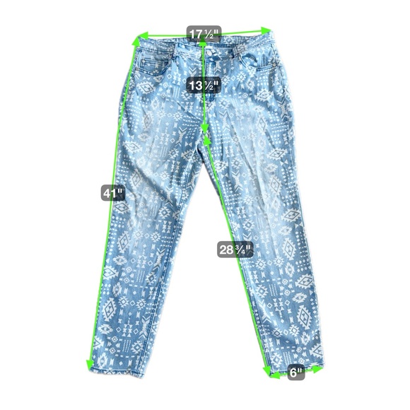 Cato Denim Aztec‎ Print Denim Jeans size 14 - Picture 7 of 7
